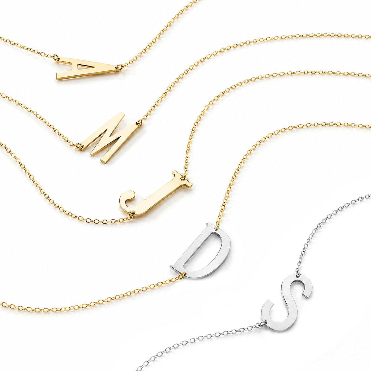 Juno Side Initial Necklace