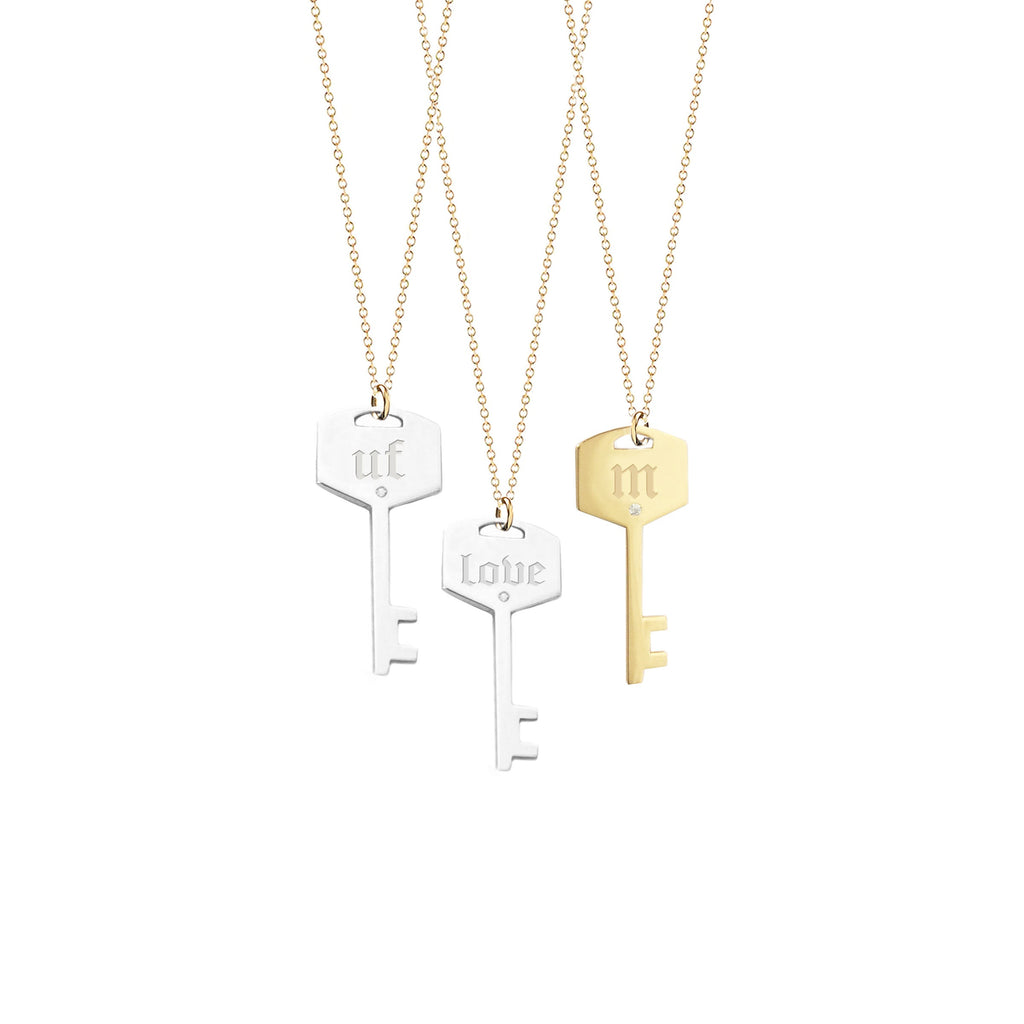 Personalized Key Diamond Necklace