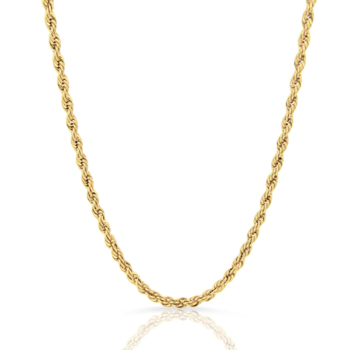 RONNIE GOLD ROPE CHAIN NECKLACE