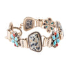 Legacy Blue Turquoise and Dalmatian Jasper Golden Bracelet