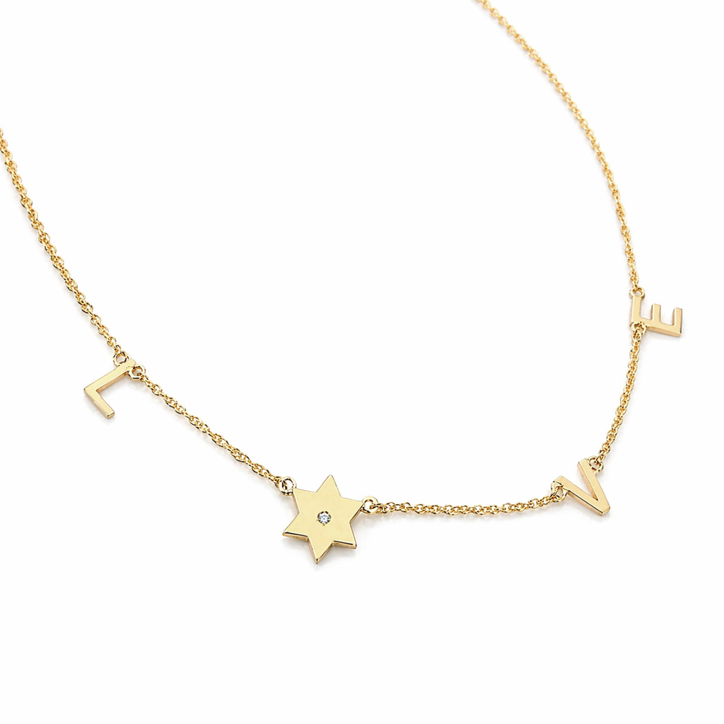 Taly Initials and Symbol Diamond Necklace