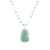 Madeleine Blue Turquoise and Sterling Silver Drop Pendant Necklace