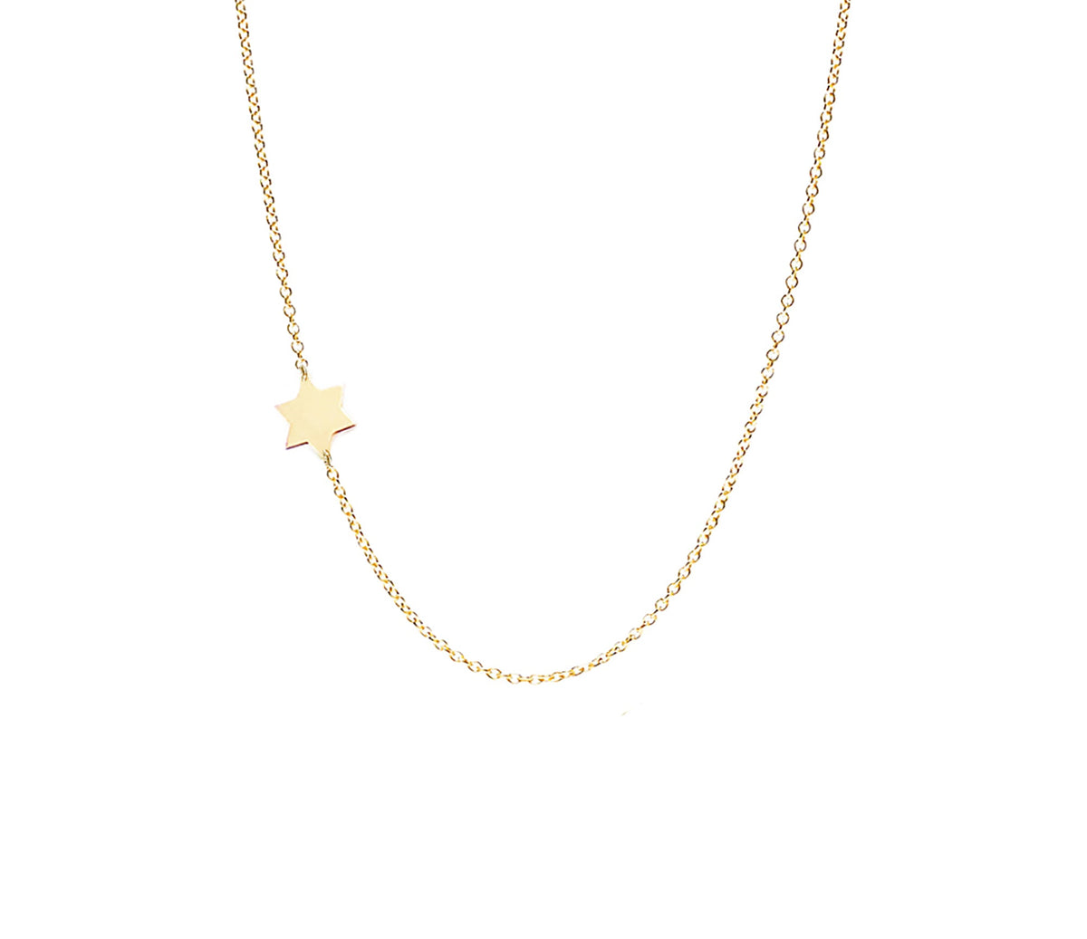Mini Side Star of David Necklace