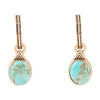 Nova Half-Hoop Blue Turquoise and Golden Earrings
