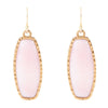 Odyssey Long Pink Opal and Bronze Earrings