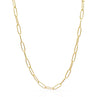 RICKY GOLD PAPERCLIP CHAIN NECKLACE