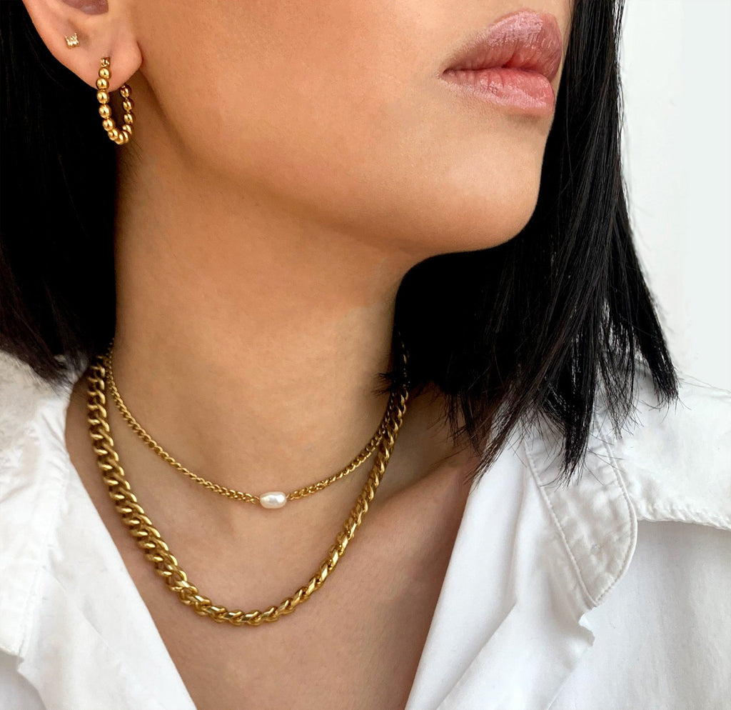 MASON GOLD CUBAN CHAIN NECKLACE