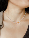 Necklace: Pearl with Gold Cross