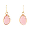 Pink Opal Golden Drop Earrings