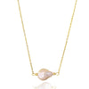 SERENA GOLD PINK PEARL PENDANT NECKLACE