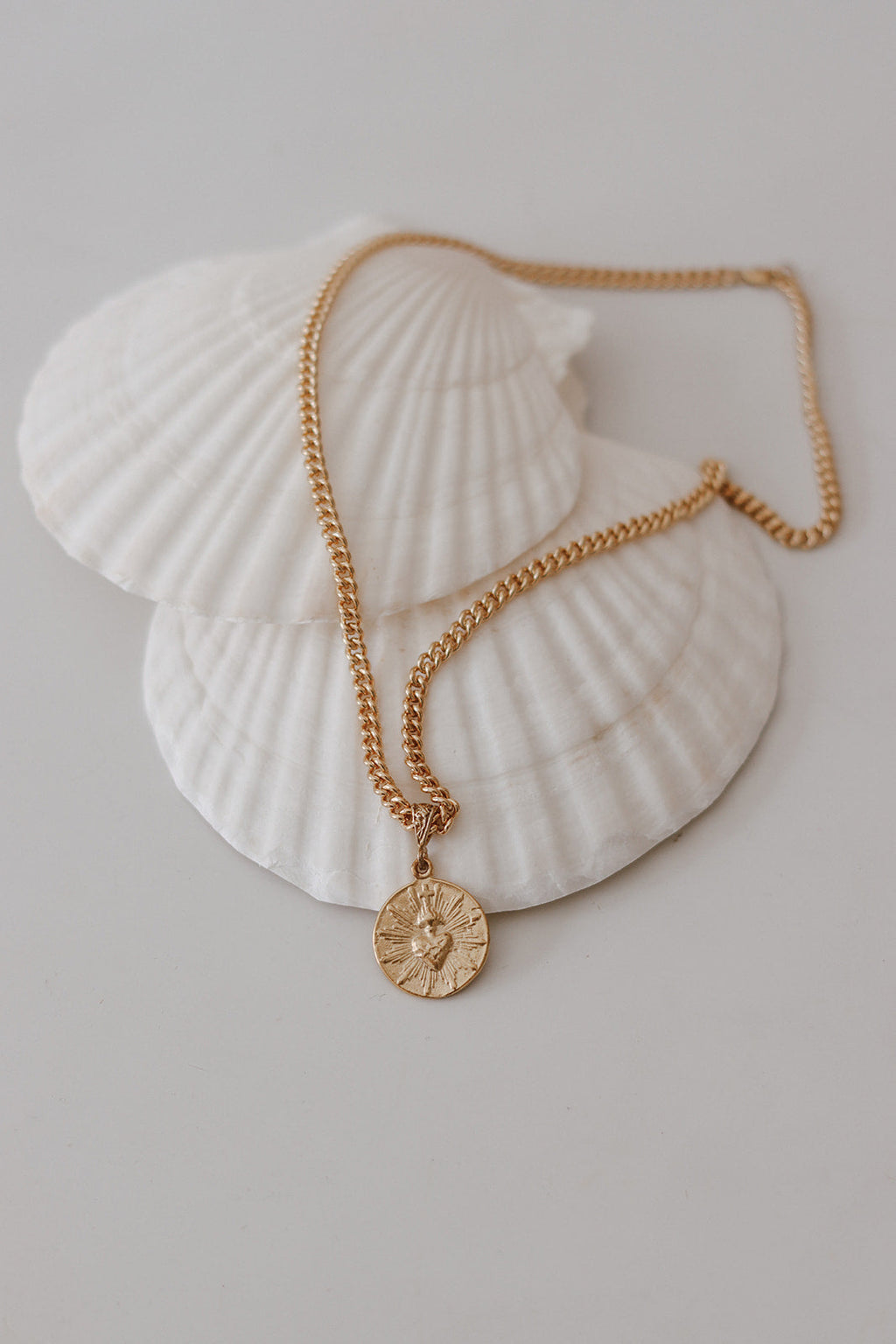 Most Sacred Heart Coin Link Necklace