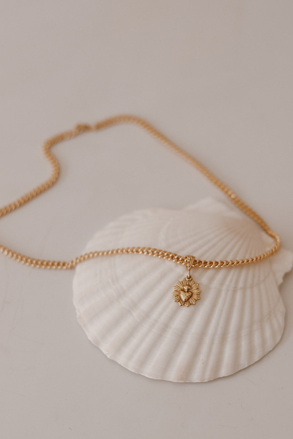 Most Sacred Heart Scalloped Link Necklace