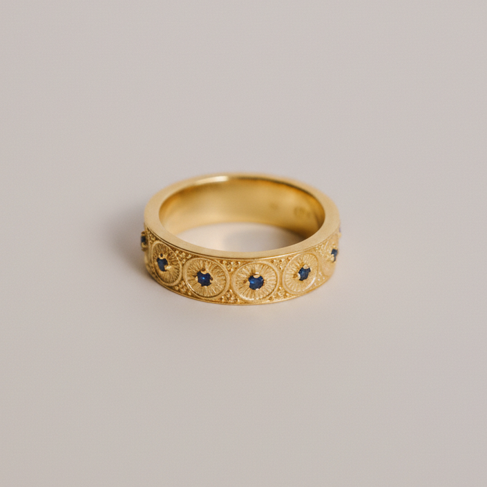 The Marielle Ring | 14k Gold & Sapphire