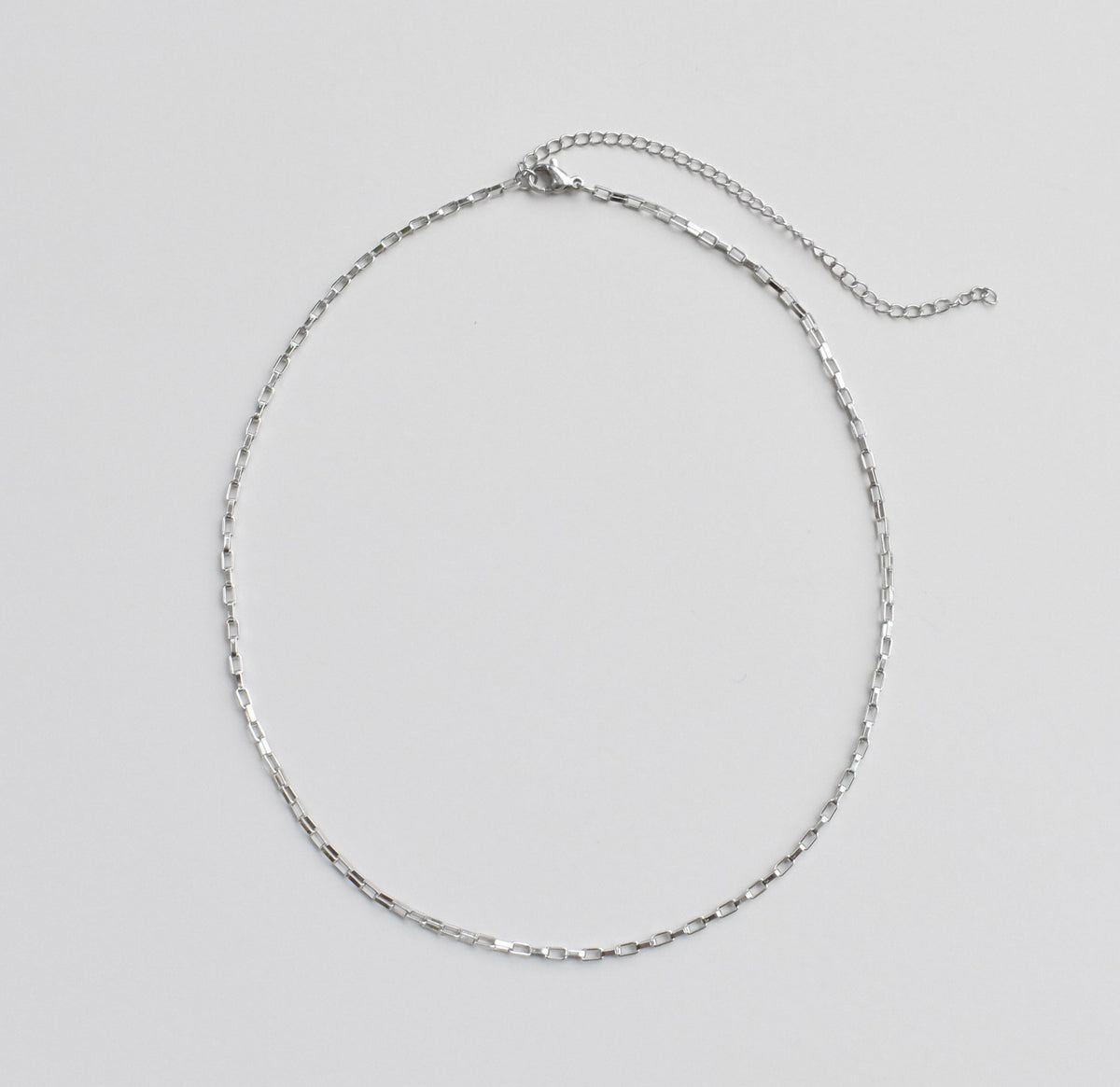 BLAKE SILVER BOX CHAIN NECKLACE