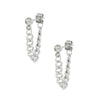 RYLIE SILVER LOOP CHAIN EARRINGS