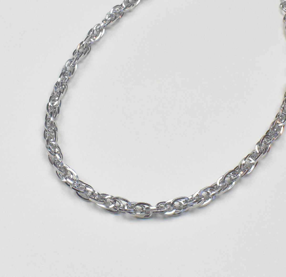 GEMMA SILVER ROPE CHAIN NECKLACE