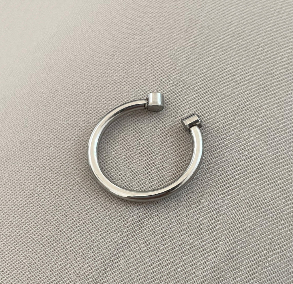 JOLIE SILVER CZ DIAMOND OPEN RING