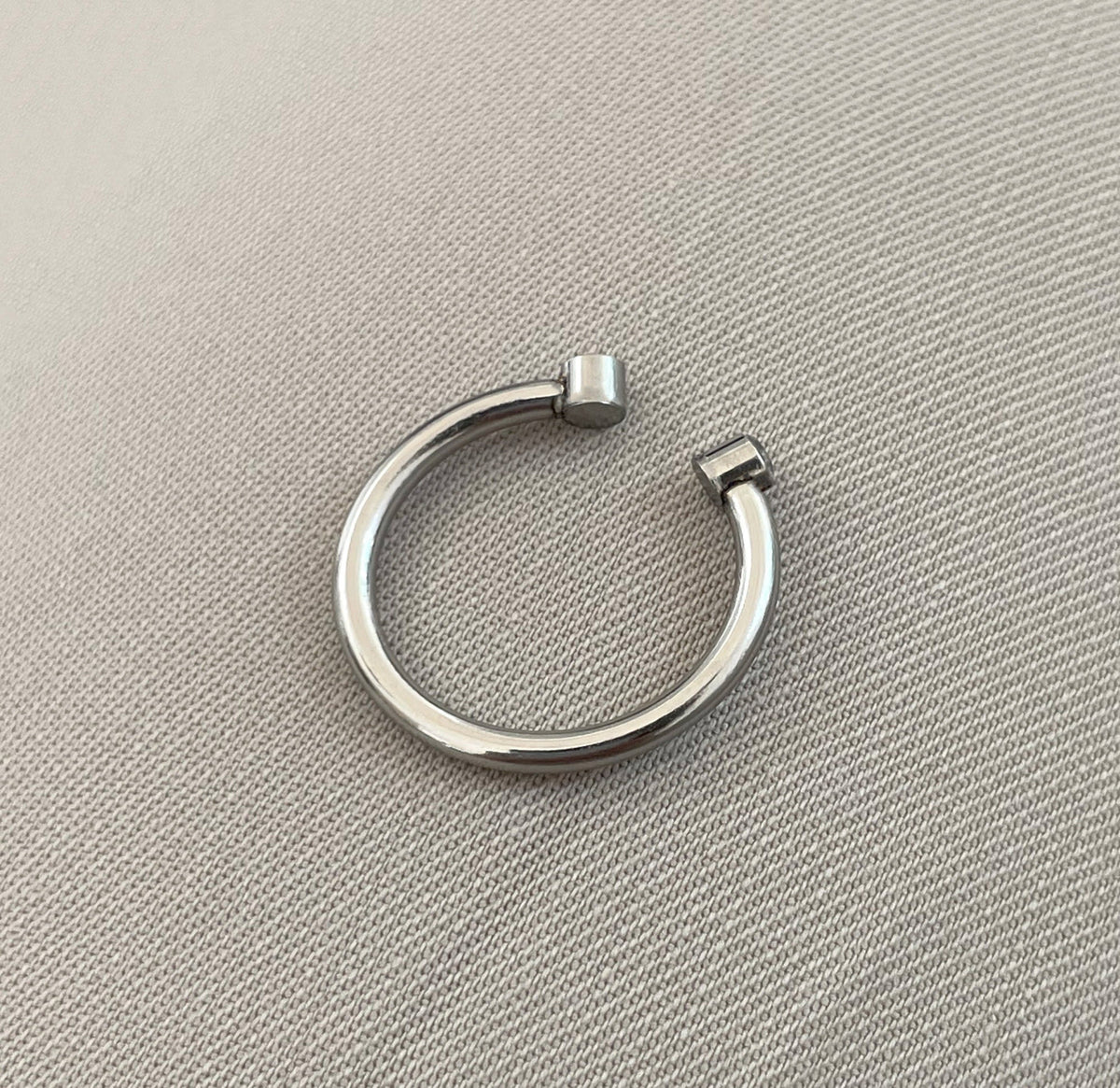 JOLIE SILVER CZ DIAMOND OPEN RING