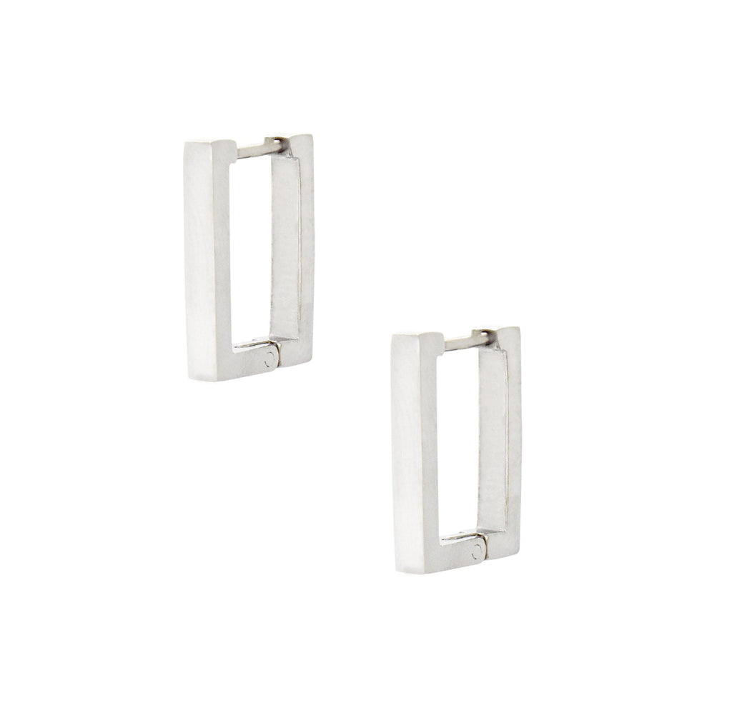 ELODIE SILVER RECTANGLE EARRINGS