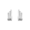 RAMONA SILVER RIBBED J EARRINGS