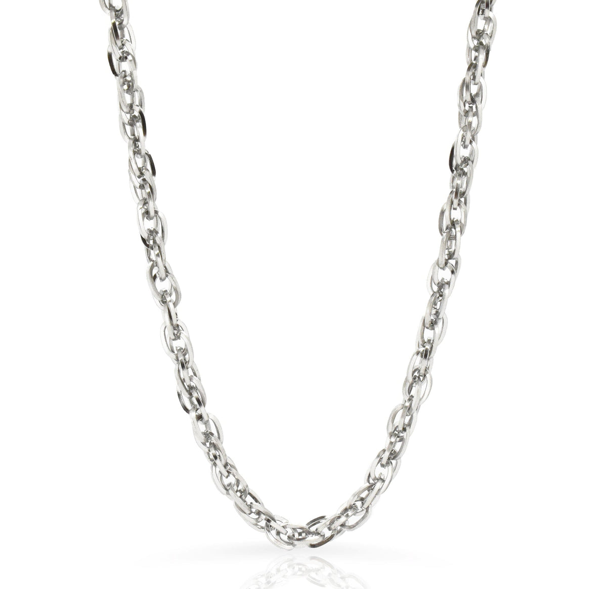 GEMMA SILVER ROPE CHAIN NECKLACE