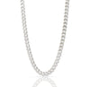 ROSLYN SILVER CURB CHAIN NECKLACE