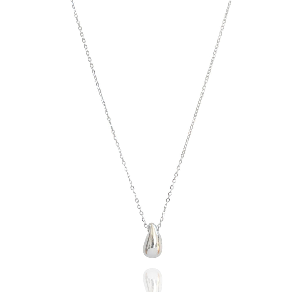 PENELOPE SILVER TEARDROP PENDANT NECKLACE