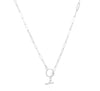 JAMIE SILVER TOGGLE PAPERCLIP CHAIN NECKLACE