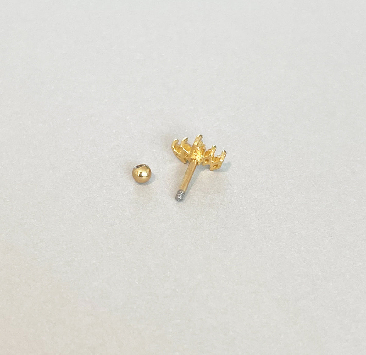 DIANA GOLD MARQUIS CROWN EARRINGS
