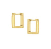 BRIE GOLD SQUARE HUGGIE EARRINGS