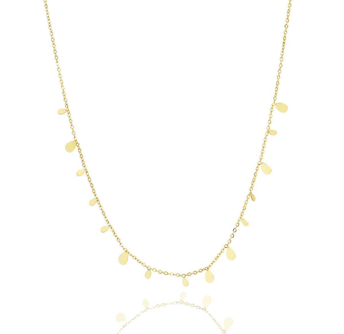 MIRANDA GOLD DAINTY TEARDROP NECKLACE