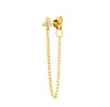 ROSIE DAINTY GOLD FLOWER CHAIN EARRING