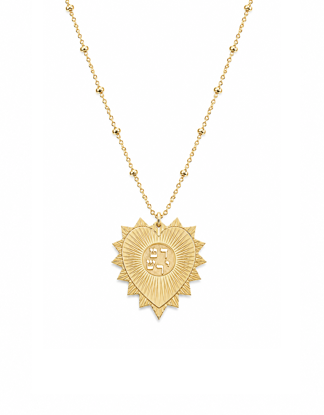 Vesta Initial Heart Medallion Necklace