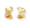 JACQUELINE GOLD WAVY STUD EARRINGS