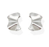 JACQUELINE SILVER WAVY STUD EARRINGS