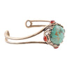 Wilder Turquoise Carnelian and Bronze Cuff Bracelet